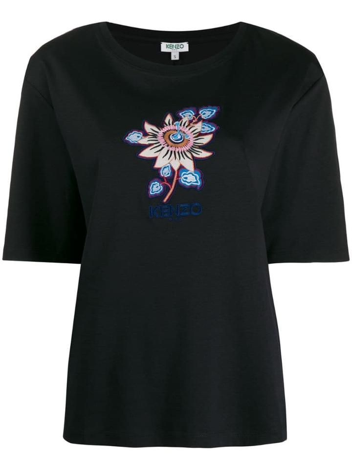 Kenzo Floral Graphic T-shirt - Black