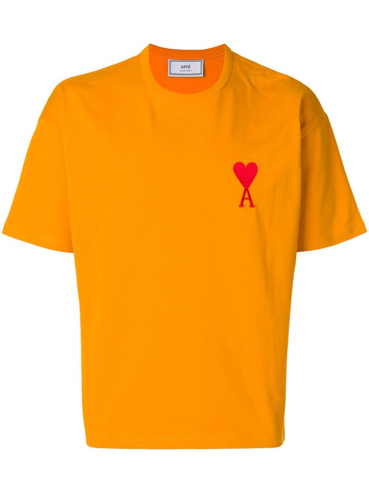 Ami Alexandre Mattiussi Logo Print T-shirt - Yellow & Orange