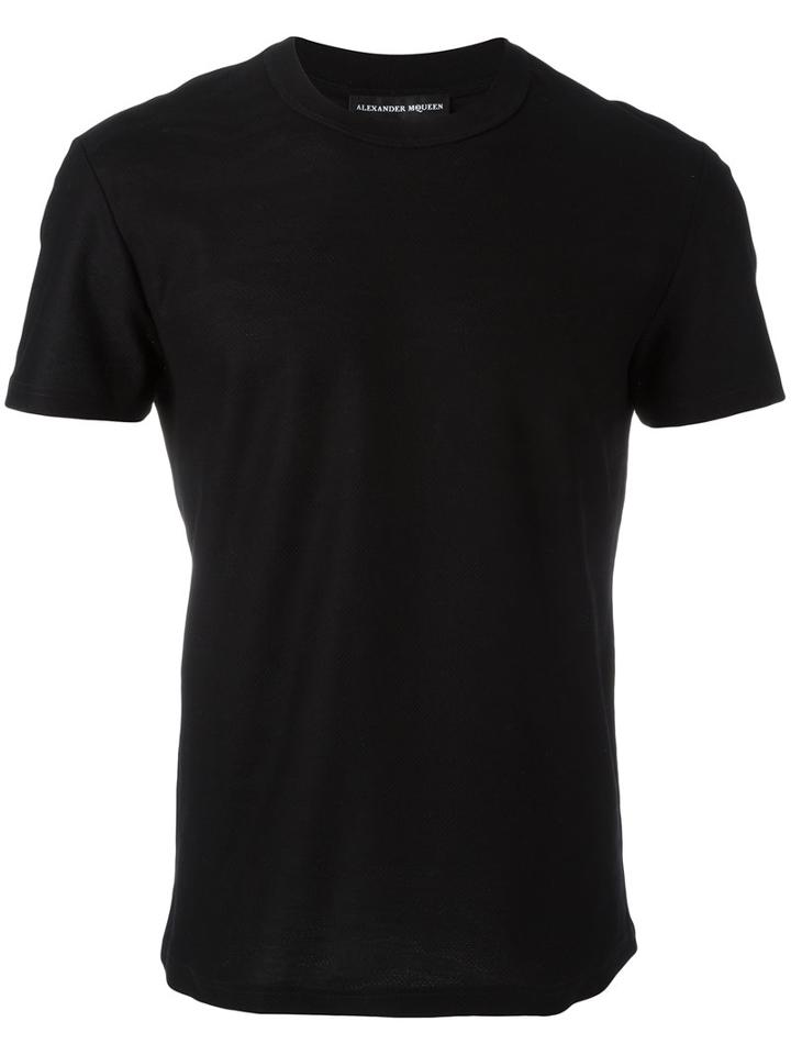 Alexander Mcqueen Embroidred T-shirt, Men's, Size: Small, Black, Cotton