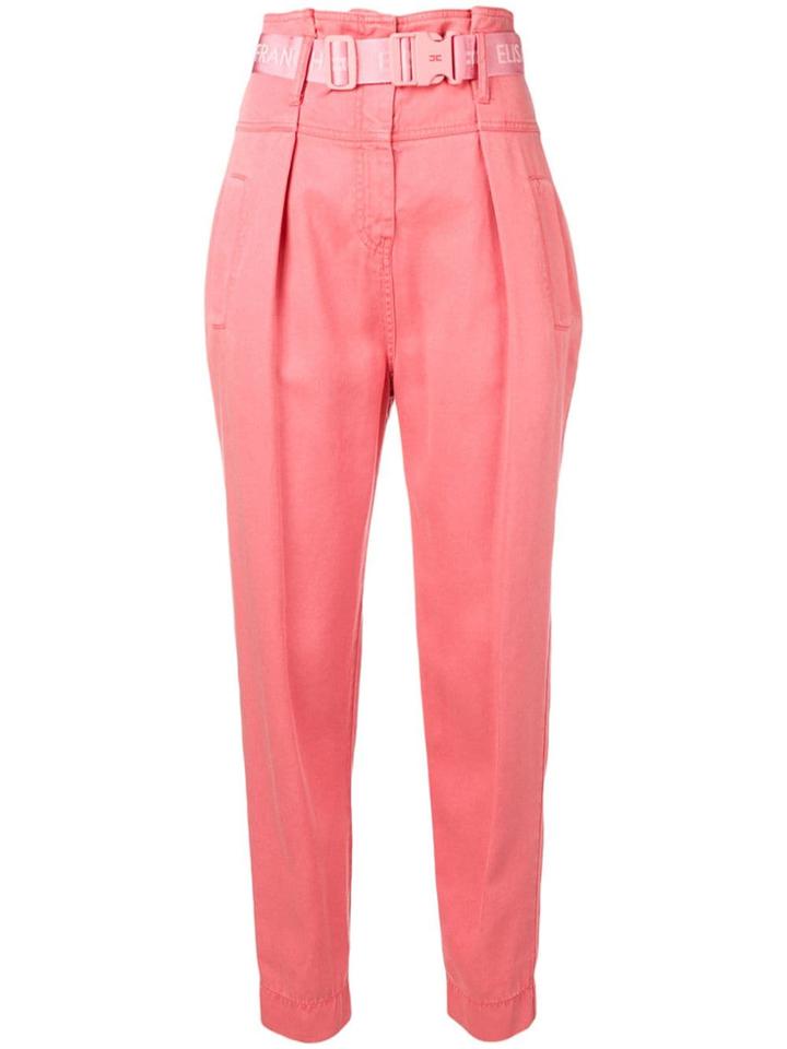 Elisabetta Franchi High-rise Trousers - Pink