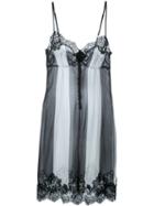 Rosamosario Lace Application Striped Camisole, Women's, Size: 48, Black, Polyamide