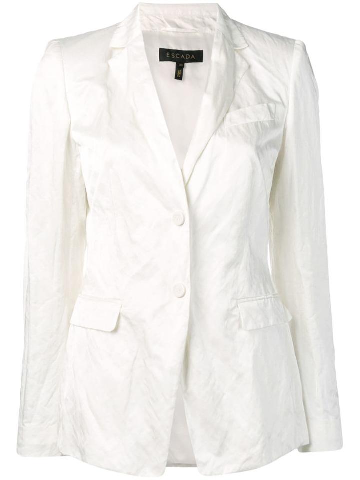 Escada Crinkled Blazer - White