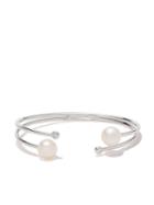 Yoko London 18kt White Gold Trend Diamond And Pearl Cuff - 7