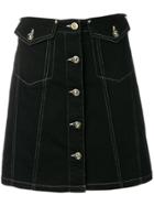 Versace Jeans Buttoned A-line Skirt - Black