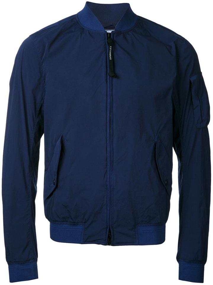 Cp Company Arm Pocket Bomber Jacket - Blue