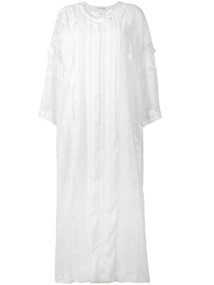 Oscar De La Renta - Lace Shift Dress - Women - Cotton - 8, White, Cotton