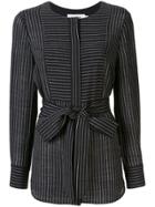 Cefinn Striped Long Sleeve Blouse - Black