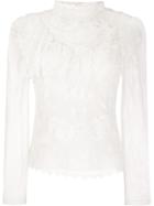 See By Chloé Funnel Neck Lace Blouse - White