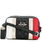 Love Moschino Striped Mini Crossbody Bag - Black