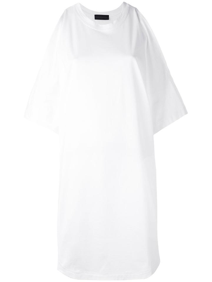 Diesel Black Gold - Cold Shoulder T-shirt Dress - Women - Cotton - M, White, Cotton
