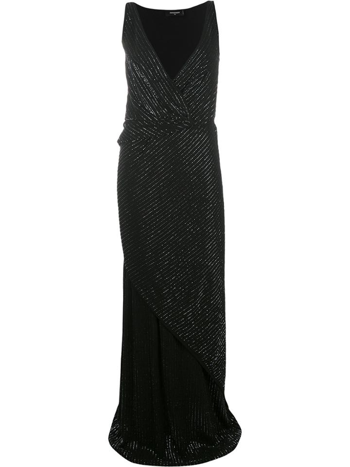 Dsquared2 Bead-embellished Wrap Dress - Black