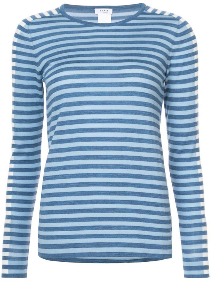 Akris Punto Striped Jersey - Blue
