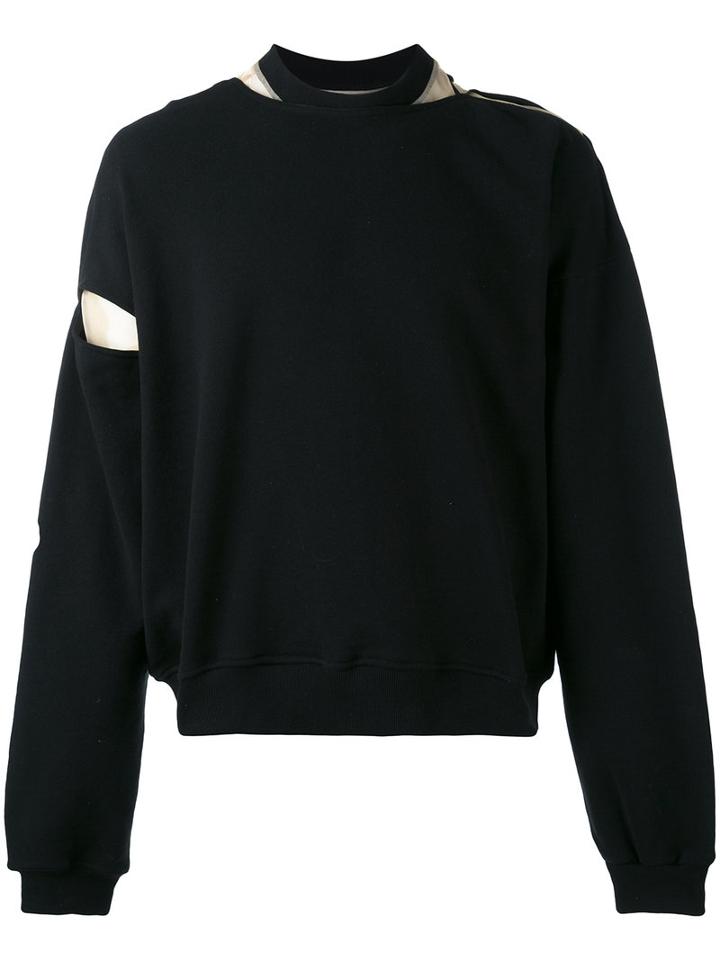 Y / Project - Cut-out Underlay Sweatshirt - Men - Cotton/spandex/elastane - Xs, Black, Cotton/spandex/elastane