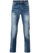 7 For All Mankind Distressed Slim Leg Jeans - Blue