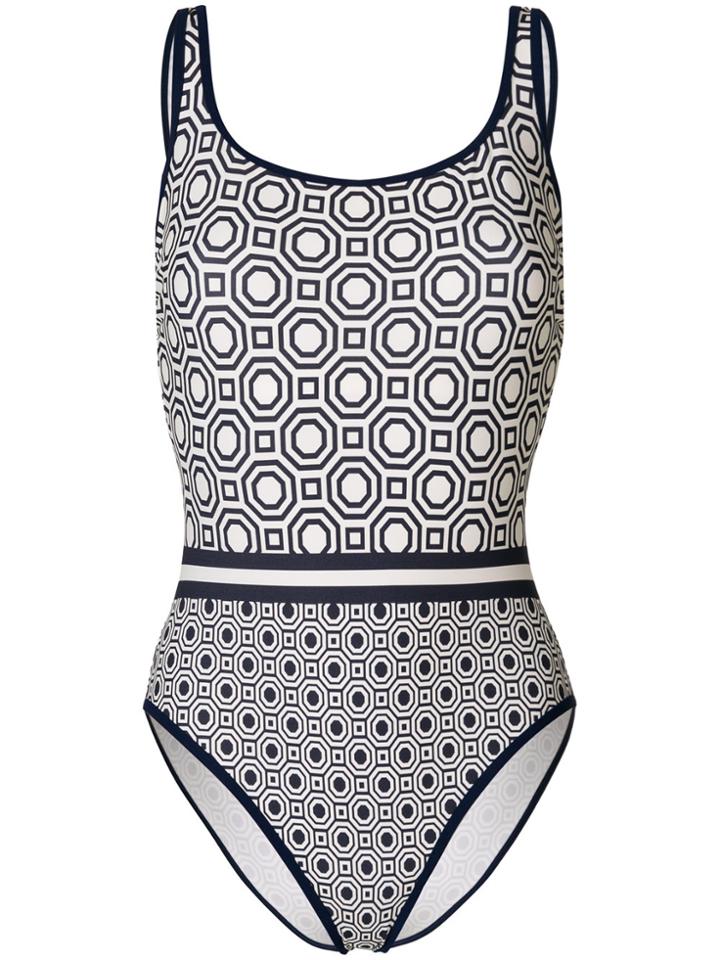 Tory Burch Geo Tank Swimsuit - Blue
