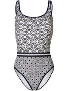 Tory Burch Geo Tank Swimsuit - Blue