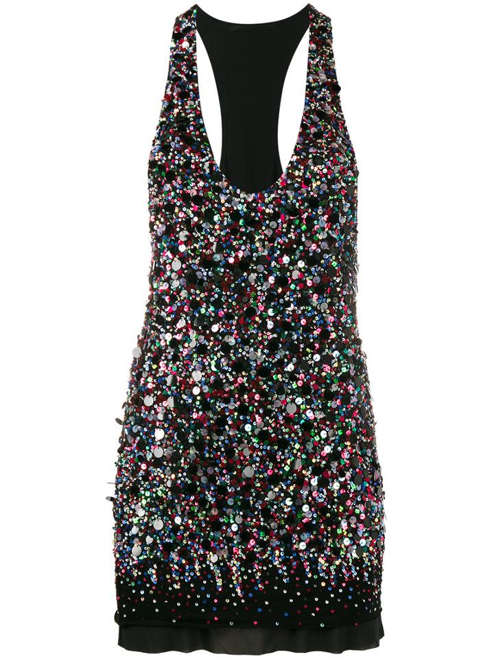 Haider Ackermann Sequin Embellished Sleeveless Top, Women's, Size: Xxs, Black, Cotton/silk/spandex/elastane/pvc