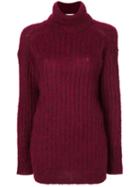 Golden Goose Deluxe Brand - Fluffy Roll Neck Jumper - Women - Nylon/mohair/virgin Wool - M, Red, Nylon/mohair/virgin Wool