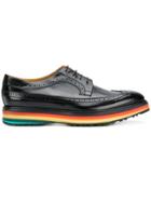 Paul Smith Striped Heel Brogues - Black