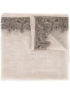 Faliero Sarti Fiorellata Scarf, Women's, Nude/neutrals, Polyester/wool/viscose