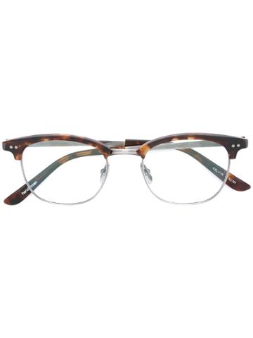 Yellows Plus Square Frame Glasses - Brown
