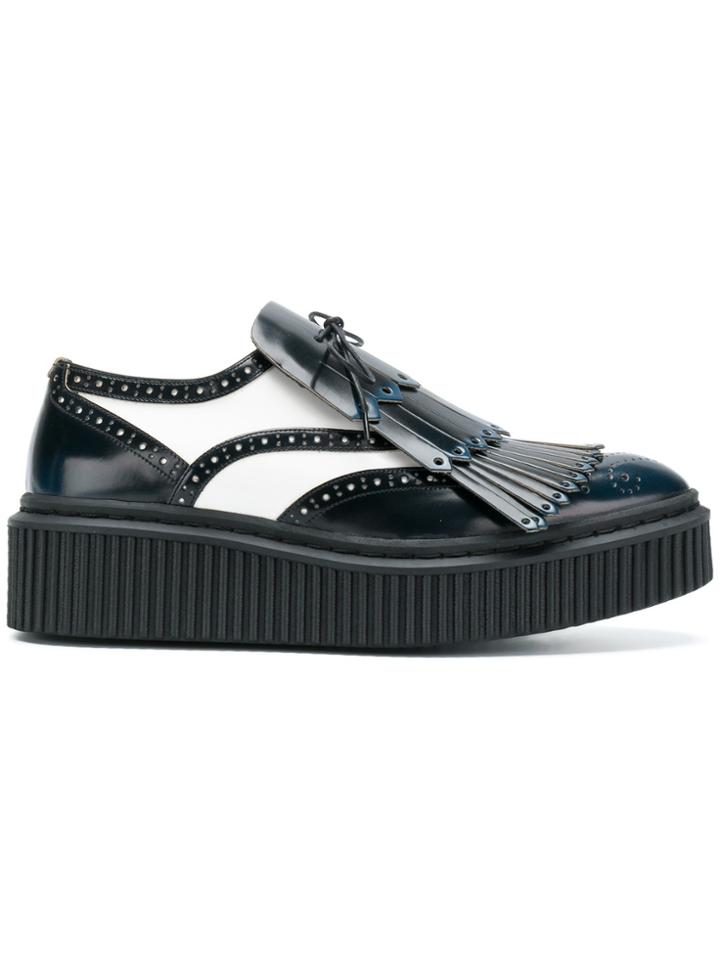Burberry Fringed Brogues - Blue