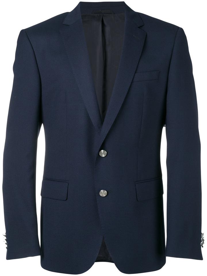Boss Hugo Boss Notched Lapel Jacket, Men's, Size: 56, Blue, Cupro/virgin Wool