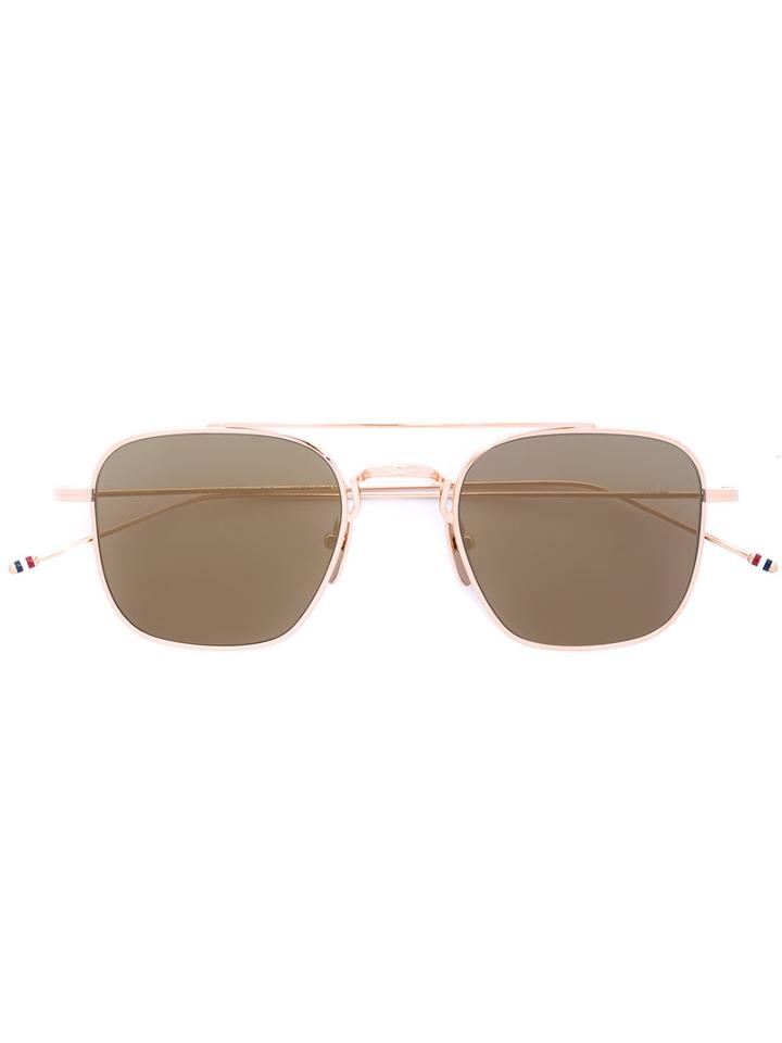 Thom Browne Eyewear - Square Frame Sunglasses - Unisex - Acetate/metal (other) - 40, Grey, Acetate/metal (other)