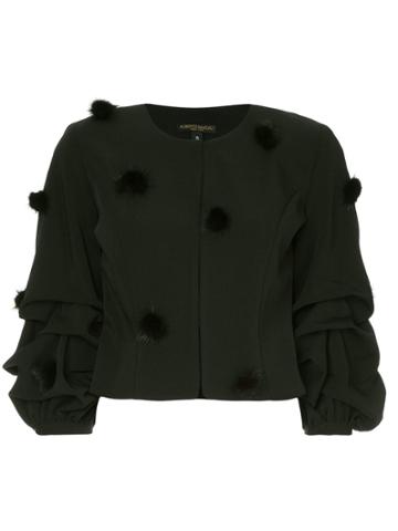 Alberto Makali Pompom Embellished Jacket - Black