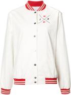 Mira Mikati Back Patches Bomber Jacket - White