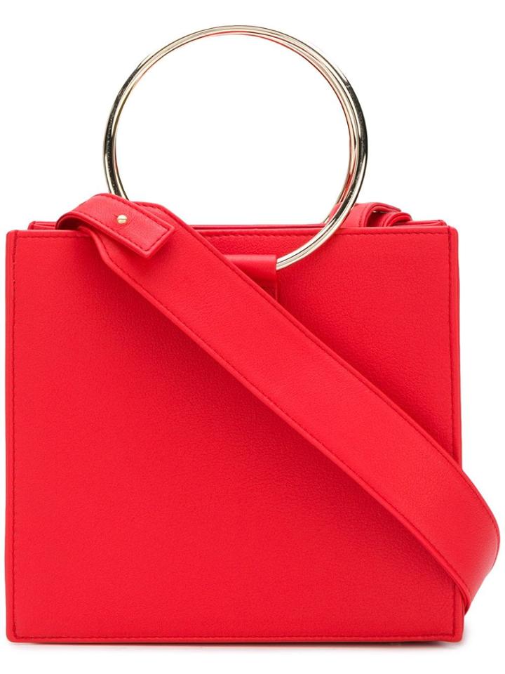 Tara Zadeh Round Metal Handles Tote - Red