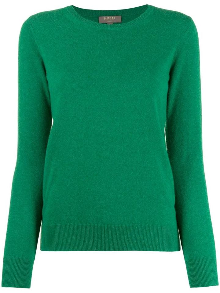 N.peal Cashmere Round Neck Jumper - Green