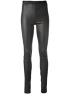 Neil Barrett Leather Leggings, Women's, Size: Large, Black