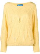 Mih Jeans Lacey Leaf Knit Sweater - Yellow & Orange