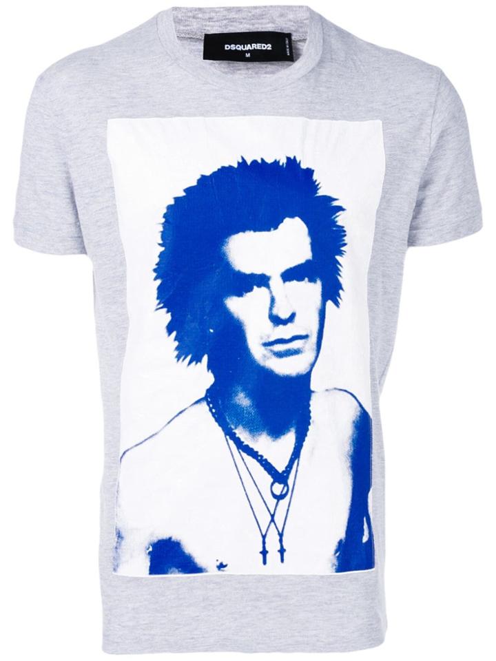 Dsquared2 Slim Fir Printed T-shirt - Grey