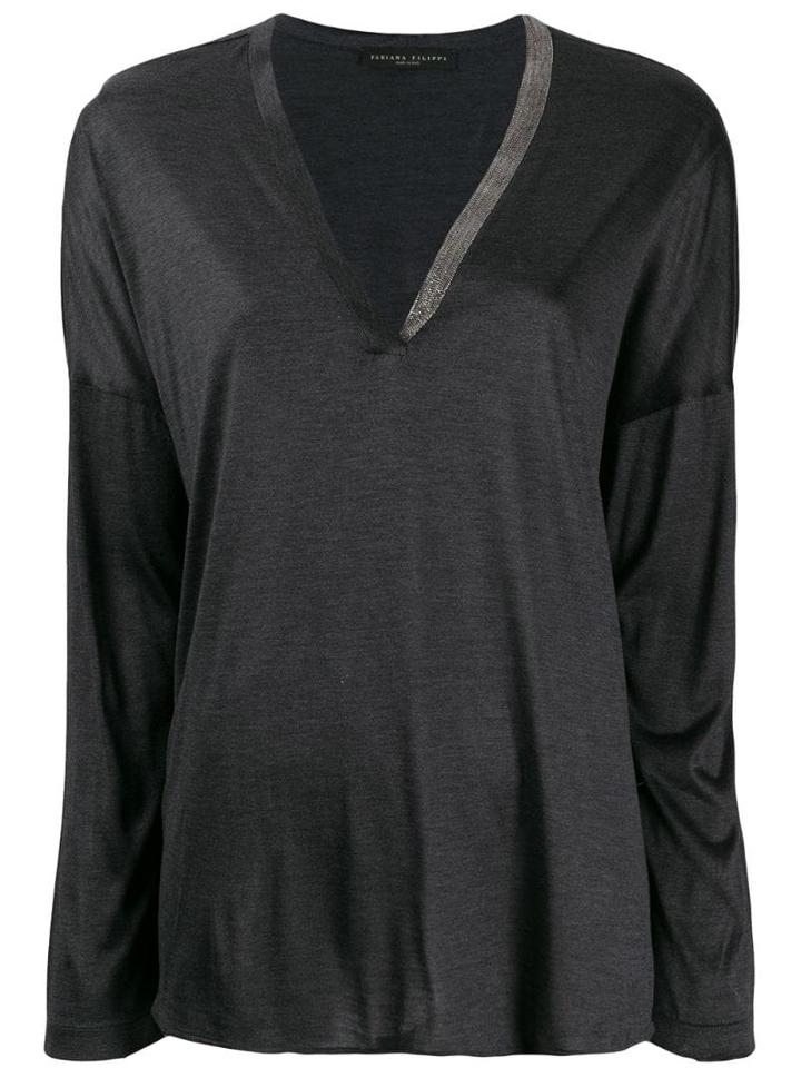 Fabiana Filippi Bead Embellished Top - Green
