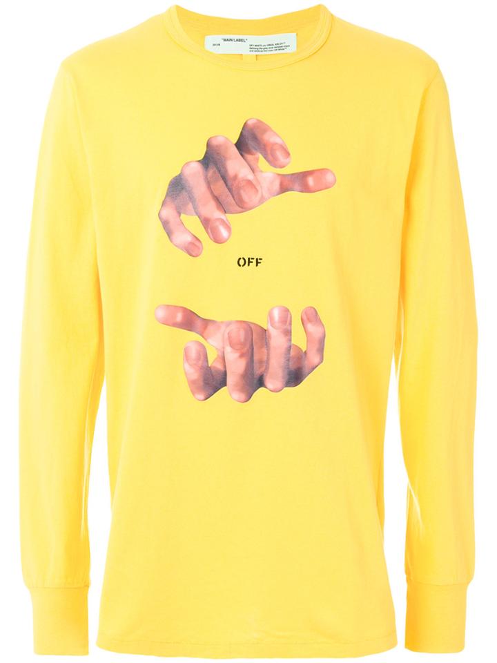 Off-white Hands Long Sleeve Top - Yellow & Orange
