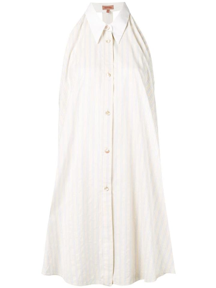 Romeo Gigli Pre-owned Striped Shirt Dress - Neutrals