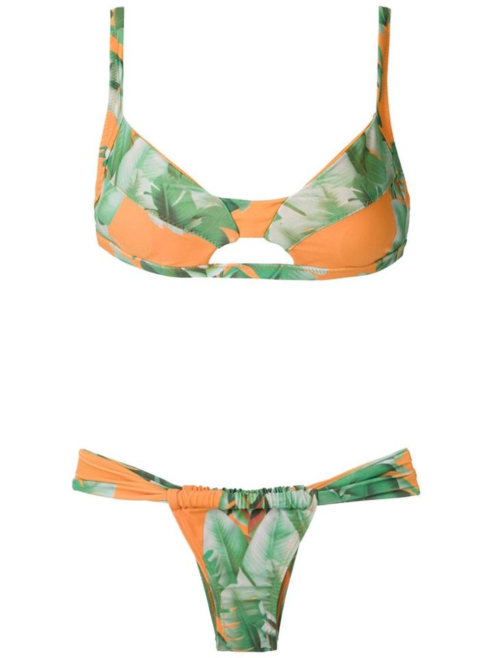 Amir Slama Printed Bkini Set - Green
