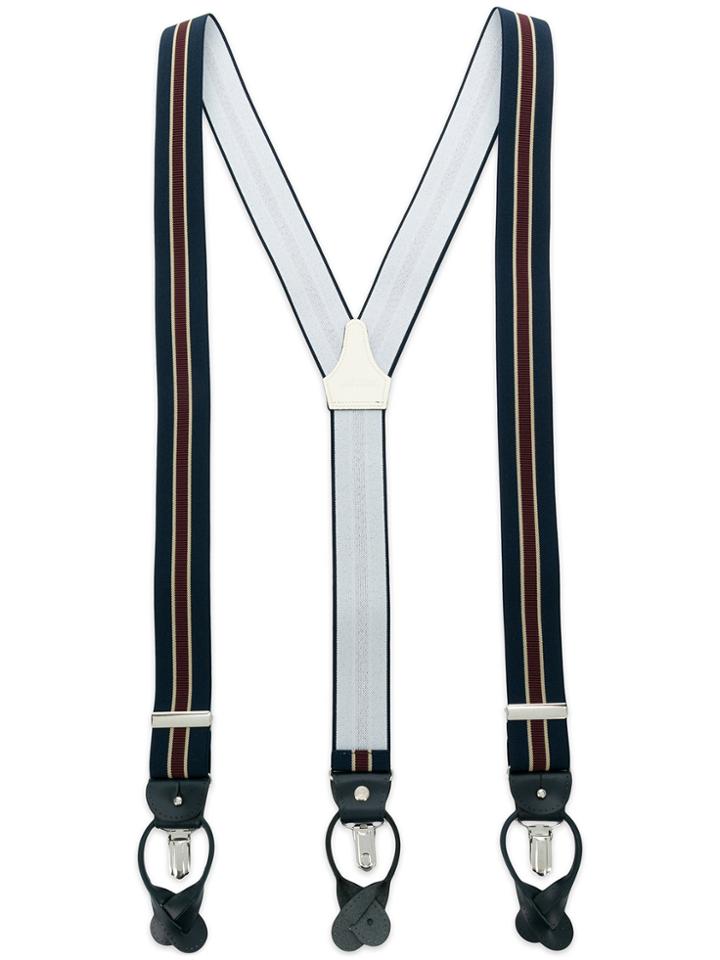 Dell'oglio Striped Braces - Blue
