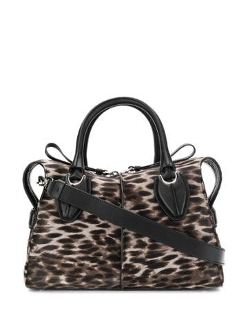 Tod's Leopard Print Tote - Brown