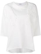 P.a.r.o.s.h. Embroidered Top, Women's, White, Cotton/spandex/elastane