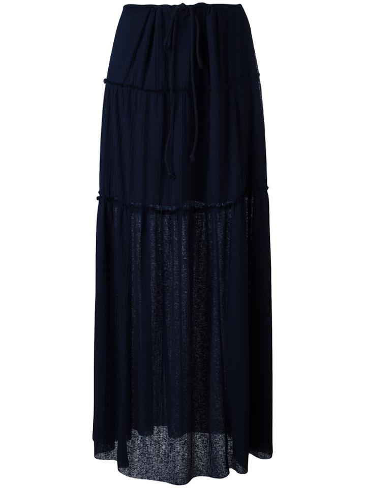 See By Chloé Pleated Maxi Skirt - Black