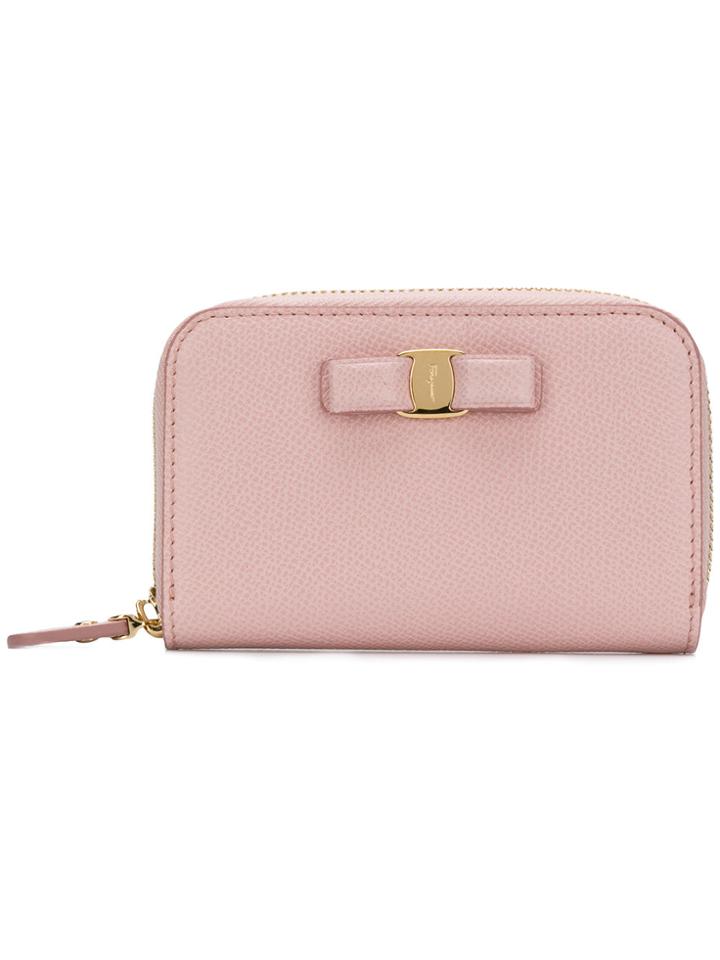 Salvatore Ferragamo Vara Card Case - Pink & Purple