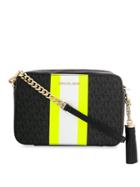 Michael Michael Kors Neon Stripe Shoulder Bag - Black