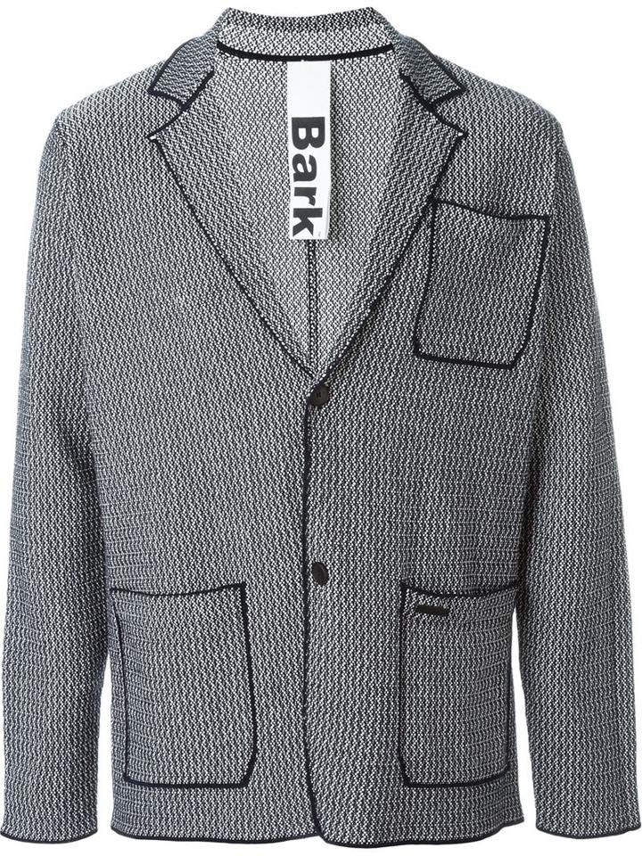 Bark Boxy Blazer, Men's, Size: M, Blue, Cotton/nylon