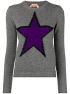 No21 Star Embroidered Sweater - Grey