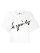 Mm6 Maison Margiela Glitter Logo T-shirt - White