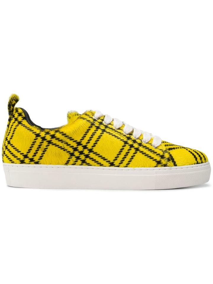 Marques'almeida Tartan Low-top Sneakers - Yellow & Orange