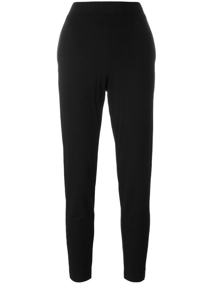 D.exterior Plain Leggings, Women's, Size: Large, Black, Spandex/elastane/viscose